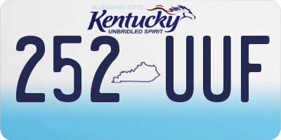 KY license plate 252UUF