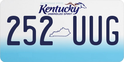 KY license plate 252UUG