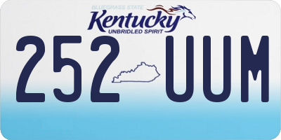 KY license plate 252UUM