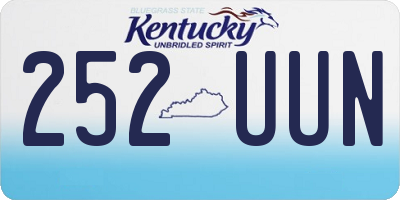 KY license plate 252UUN