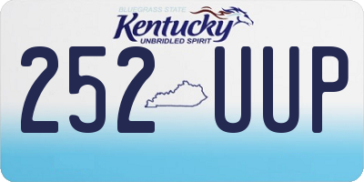 KY license plate 252UUP