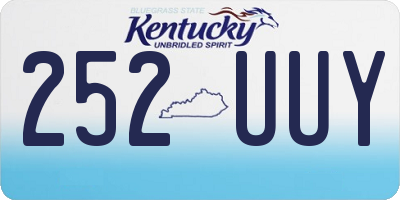 KY license plate 252UUY