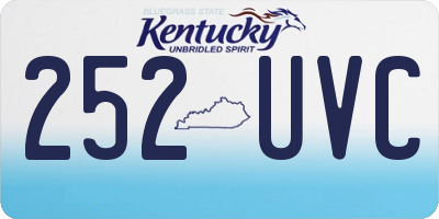 KY license plate 252UVC