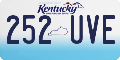 KY license plate 252UVE