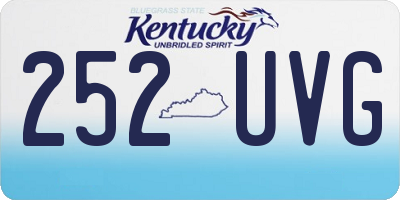 KY license plate 252UVG