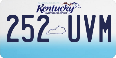 KY license plate 252UVM