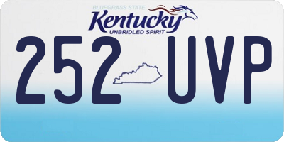 KY license plate 252UVP