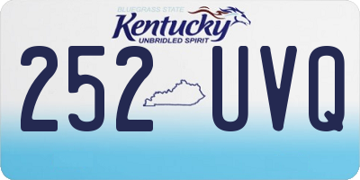 KY license plate 252UVQ
