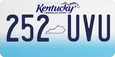 KY license plate 252UVU