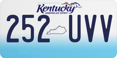 KY license plate 252UVV