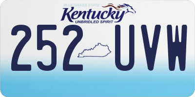 KY license plate 252UVW