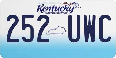 KY license plate 252UWC