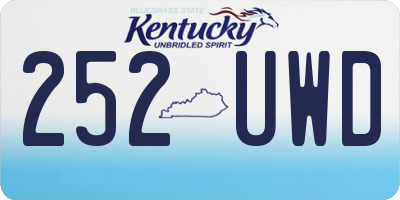 KY license plate 252UWD