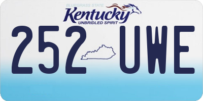KY license plate 252UWE