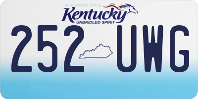 KY license plate 252UWG
