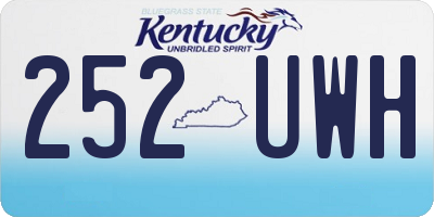 KY license plate 252UWH