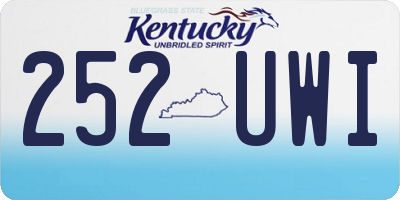 KY license plate 252UWI