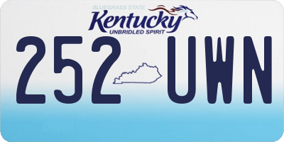 KY license plate 252UWN