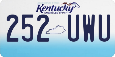 KY license plate 252UWU