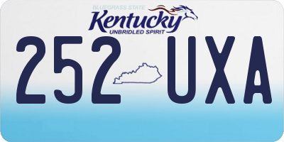 KY license plate 252UXA