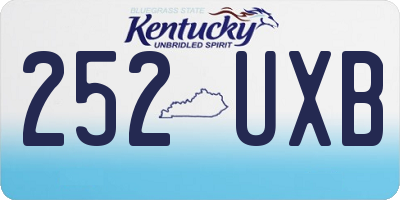 KY license plate 252UXB