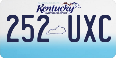 KY license plate 252UXC