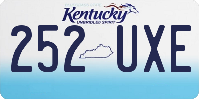 KY license plate 252UXE