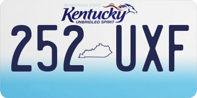 KY license plate 252UXF