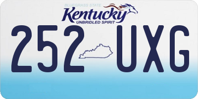 KY license plate 252UXG