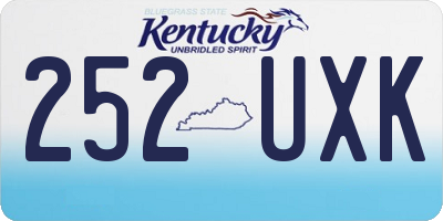 KY license plate 252UXK