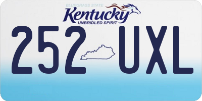 KY license plate 252UXL