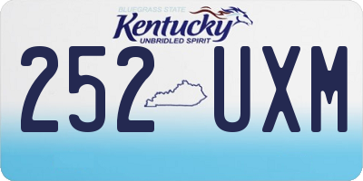 KY license plate 252UXM