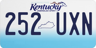 KY license plate 252UXN