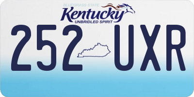 KY license plate 252UXR