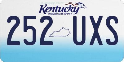 KY license plate 252UXS