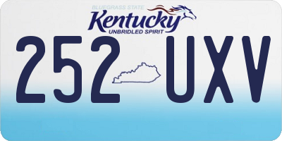 KY license plate 252UXV