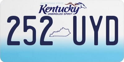 KY license plate 252UYD