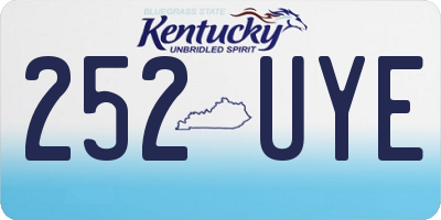 KY license plate 252UYE
