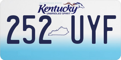 KY license plate 252UYF