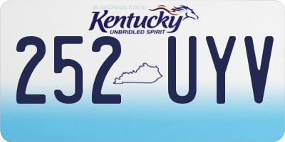 KY license plate 252UYV