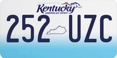 KY license plate 252UZC
