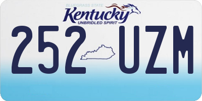 KY license plate 252UZM