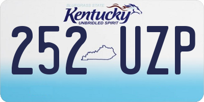 KY license plate 252UZP