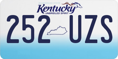 KY license plate 252UZS