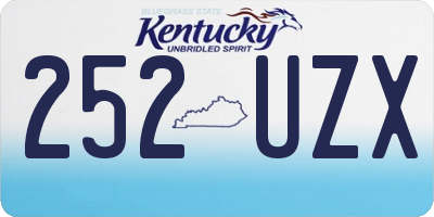 KY license plate 252UZX