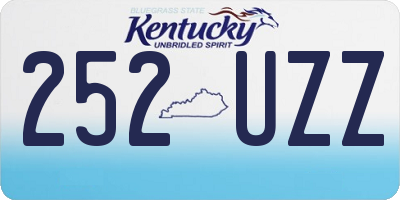KY license plate 252UZZ