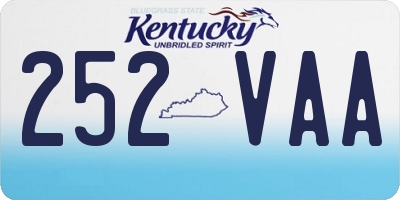 KY license plate 252VAA