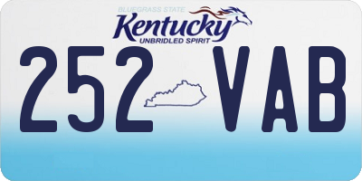 KY license plate 252VAB