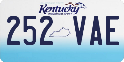 KY license plate 252VAE