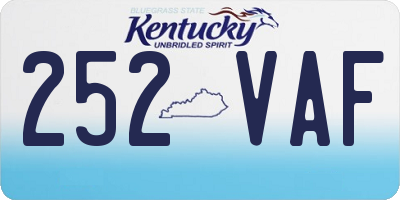 KY license plate 252VAF